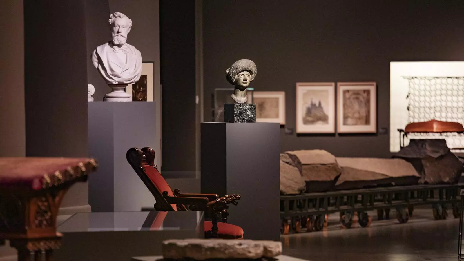 Detall de la mostra que el MNAC dedica a Gaudí