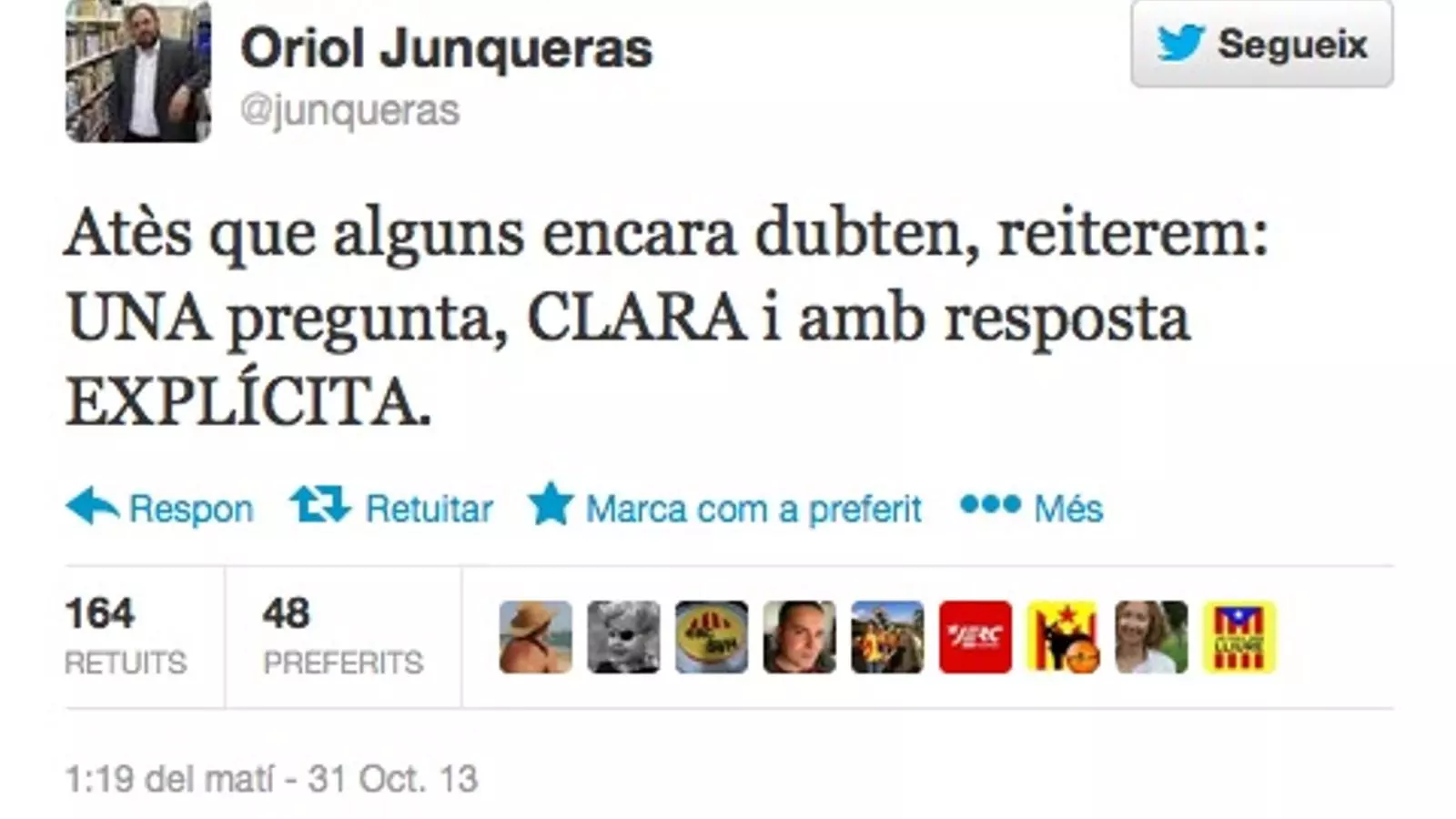 Tuit de Junqueras
