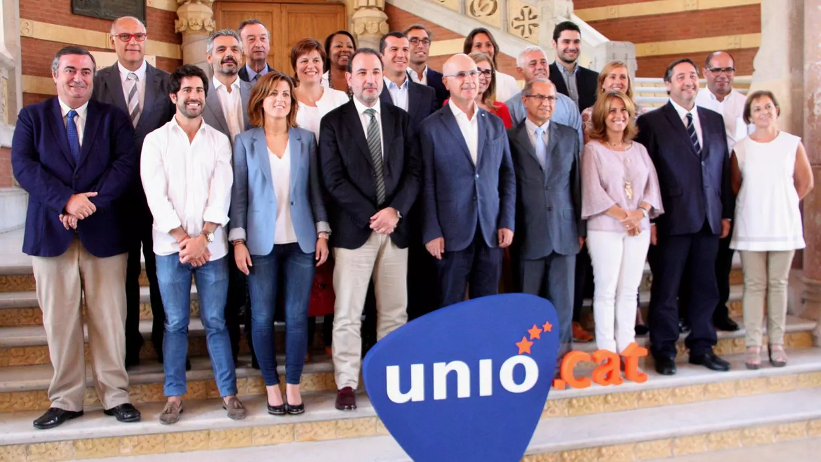 Josep Antoni Duran i Lleida i Ramon Espadaler, amb els principals membres de les candidatures d'Unió / ACN