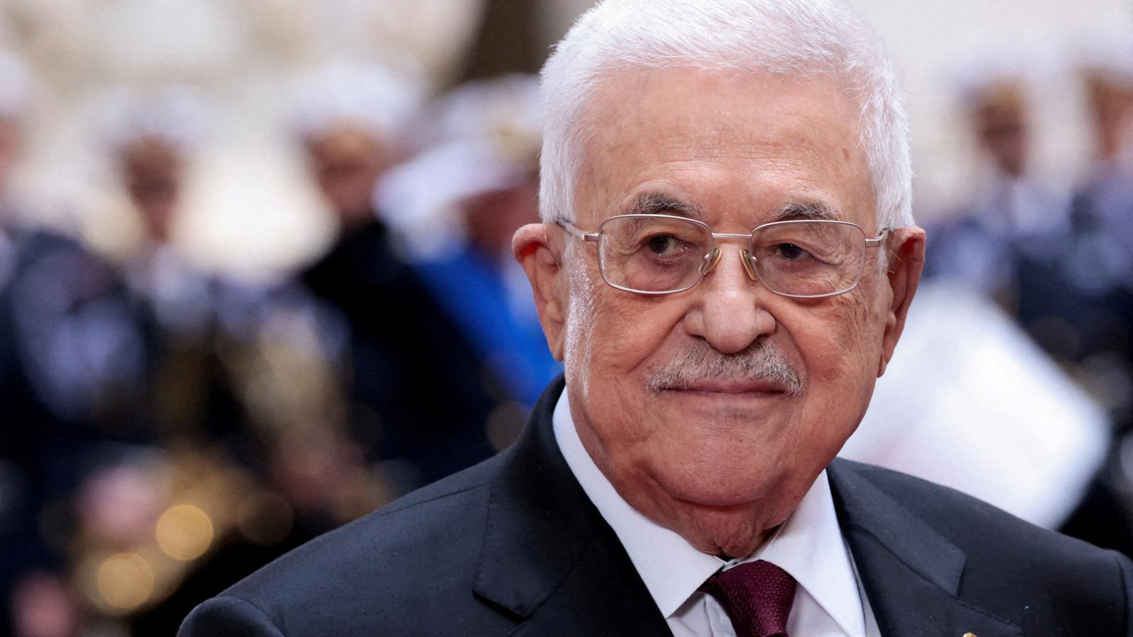 The Palestinian president, Mahmoud Abbas, in Rome.
