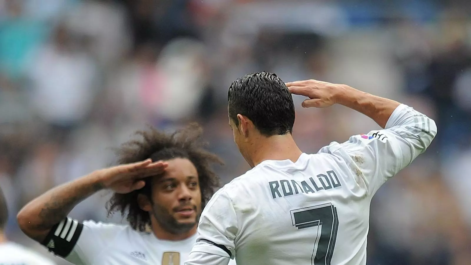 Cristiano Ronaldo i Marcelo, golejadors del Reial Madrid contra el Llevant / DENIS DOYLE / GETTY