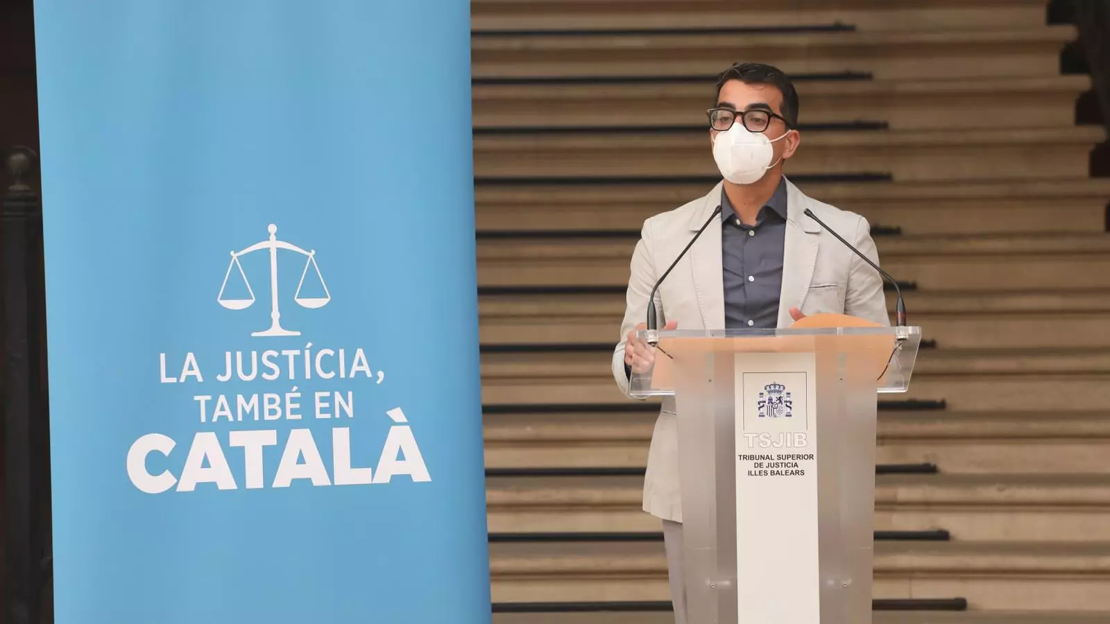 El conseller de Fons Europeus, Universitat i Cultura, Miquel Company, en la presentació de la campanya el 2021.