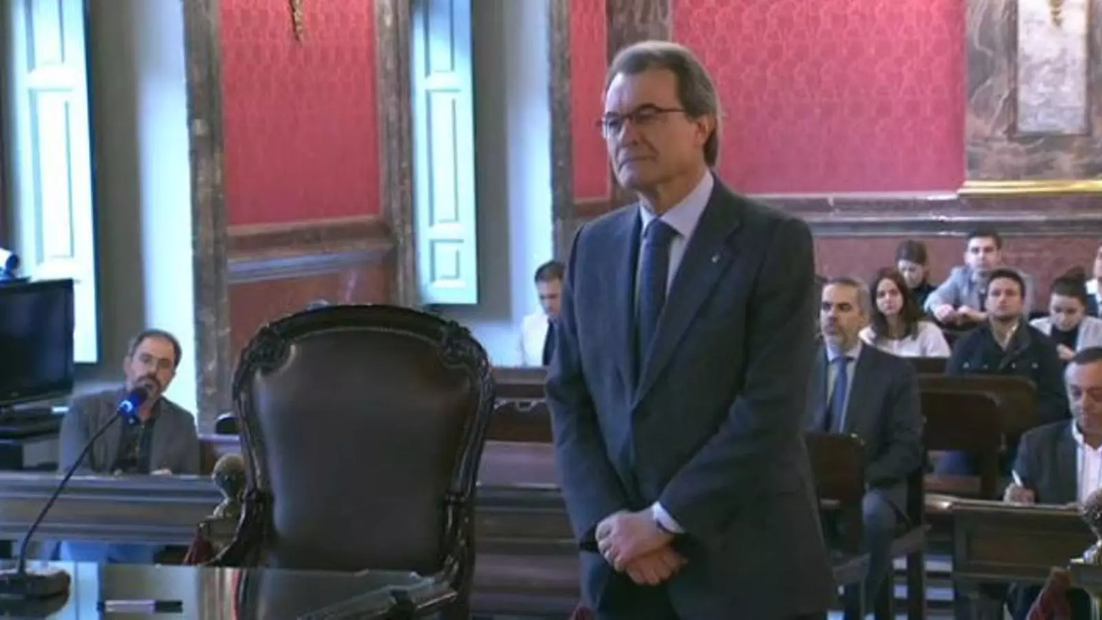 L'expresident de la Generalitat, Artur Mas, durant la declaració com a testimoni al Suprem pel 9-N.