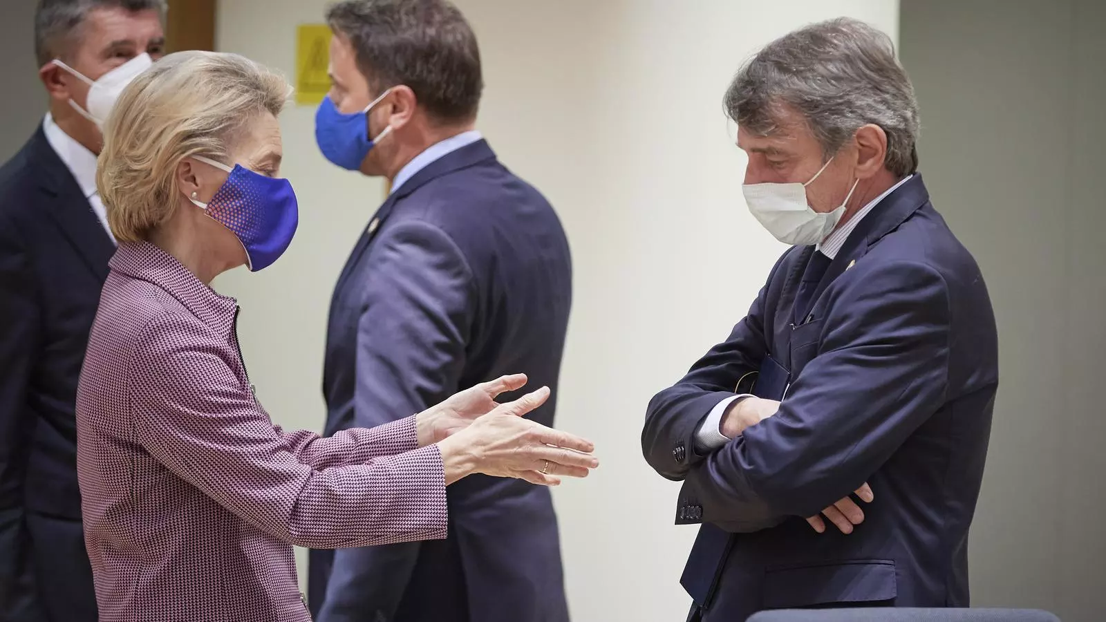 La presidenta de la Comissió Europea, Ursula Von der Leyen, i el president del Parlament Europeu, David Sassoli..
