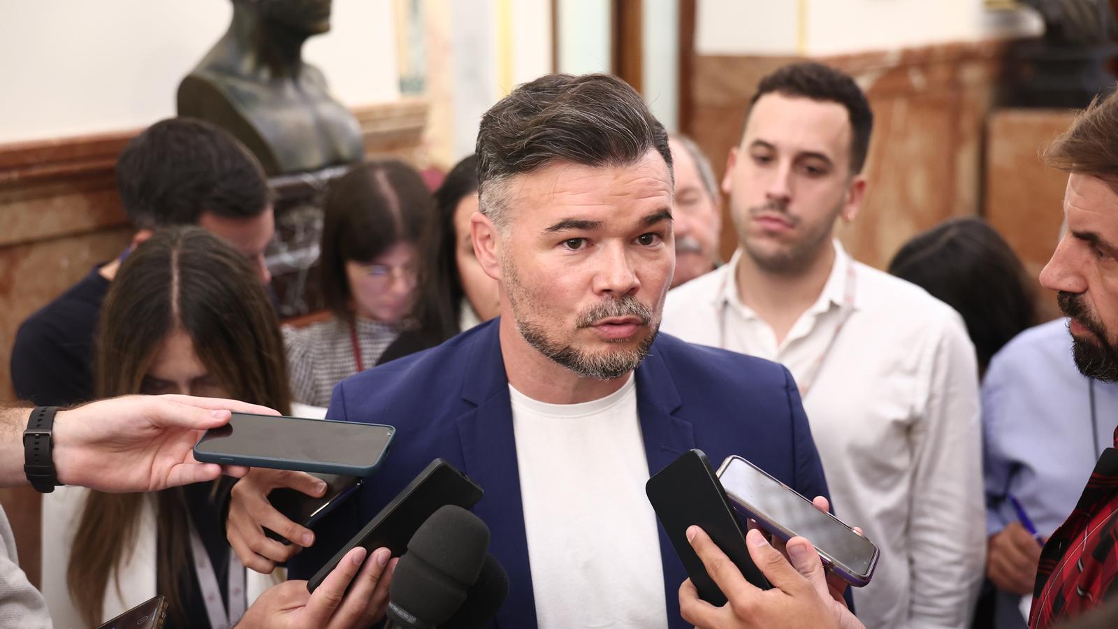 The spokesperson for ERC in Congress, Gabriel Rufián, in the lower house