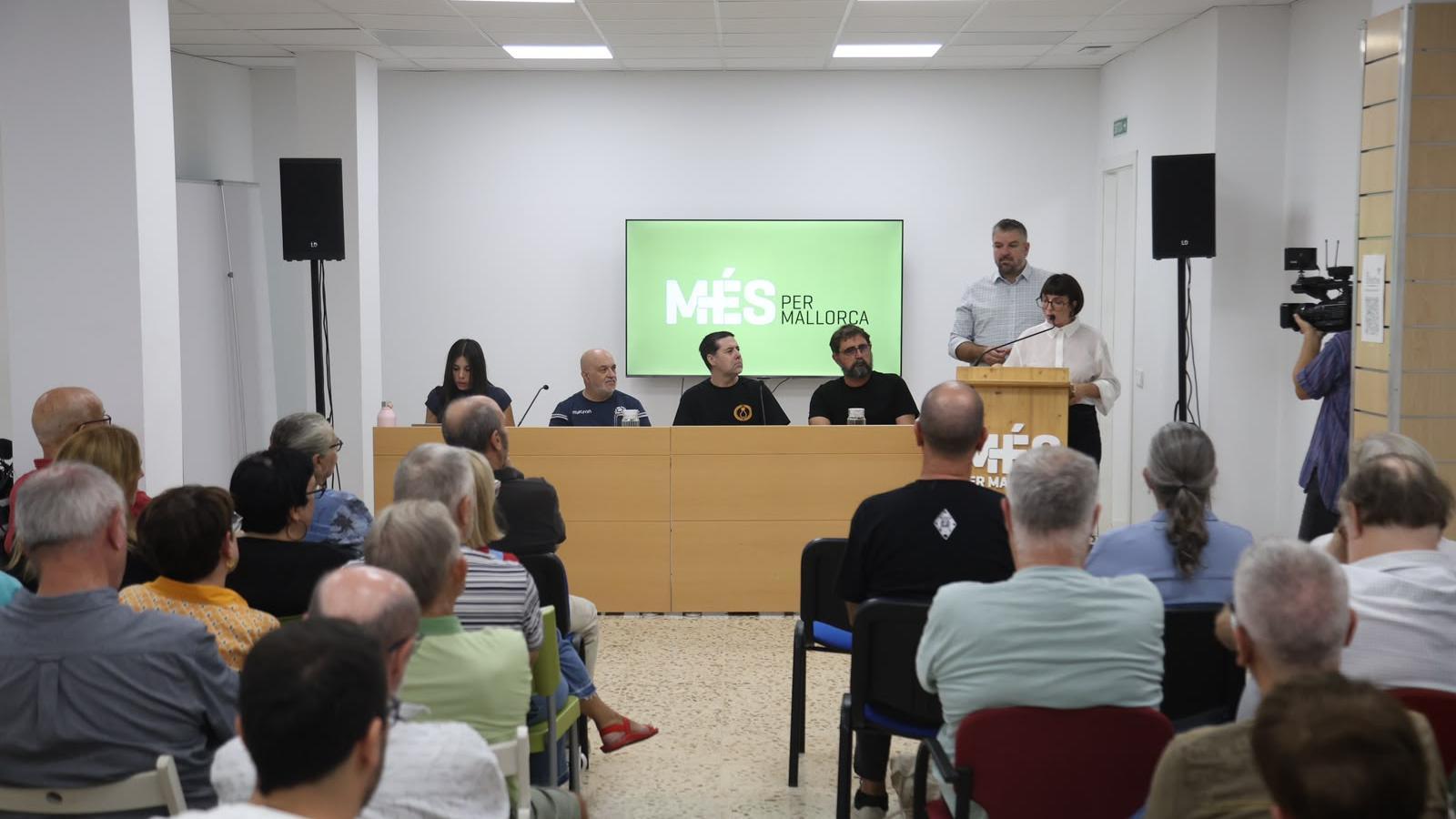 La portavoz de Ara Més, Carme Gomila, en la asamblea de MÉS per Mallorca del pasado jueves
