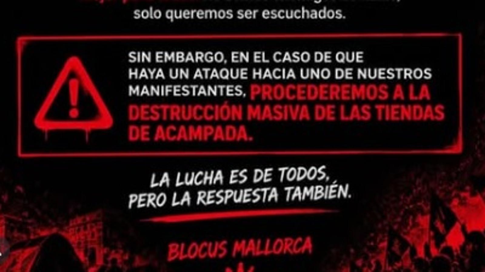 Cartell de la concentració.