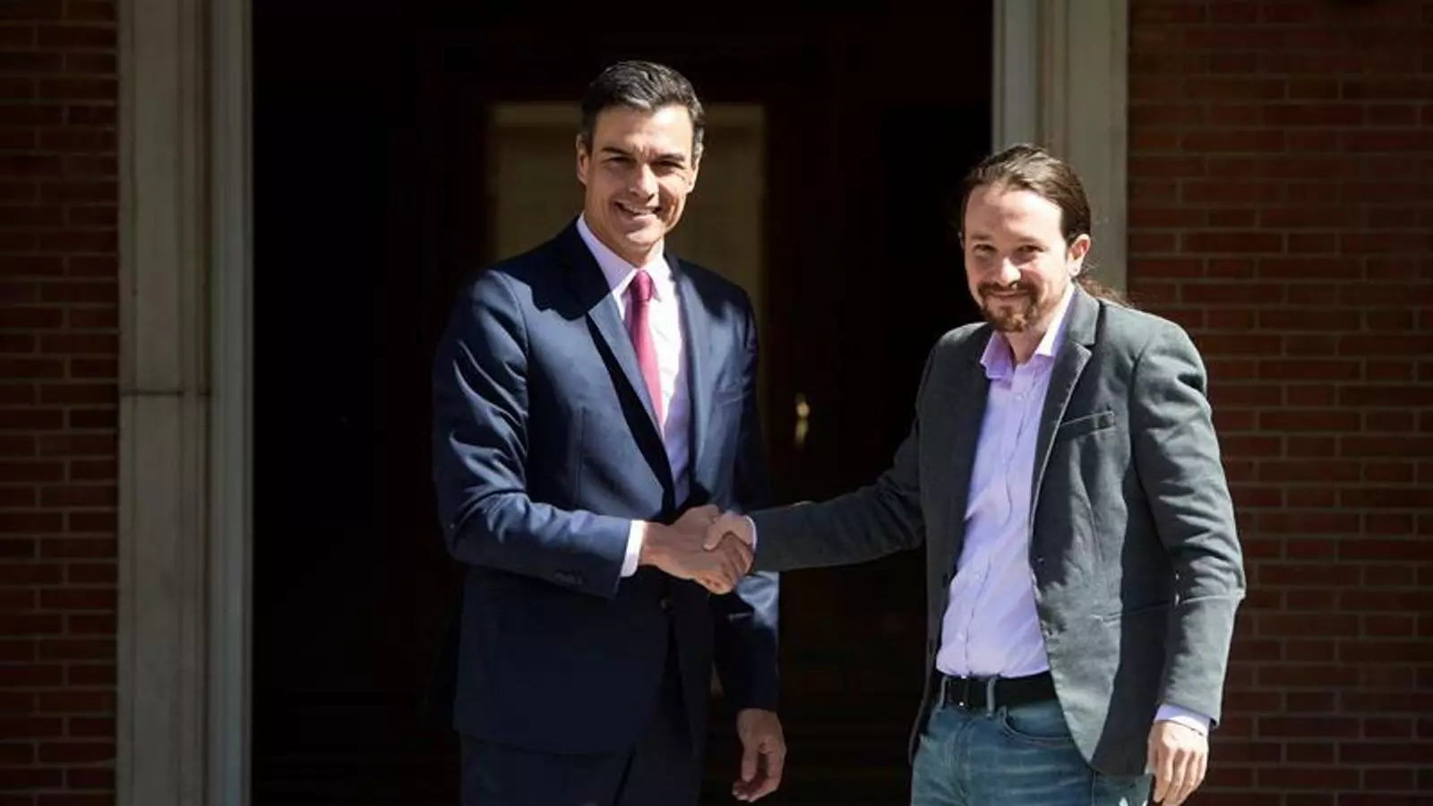 Pedro Sánchez i Pablo Iglesias, a la Moncloa / EFE