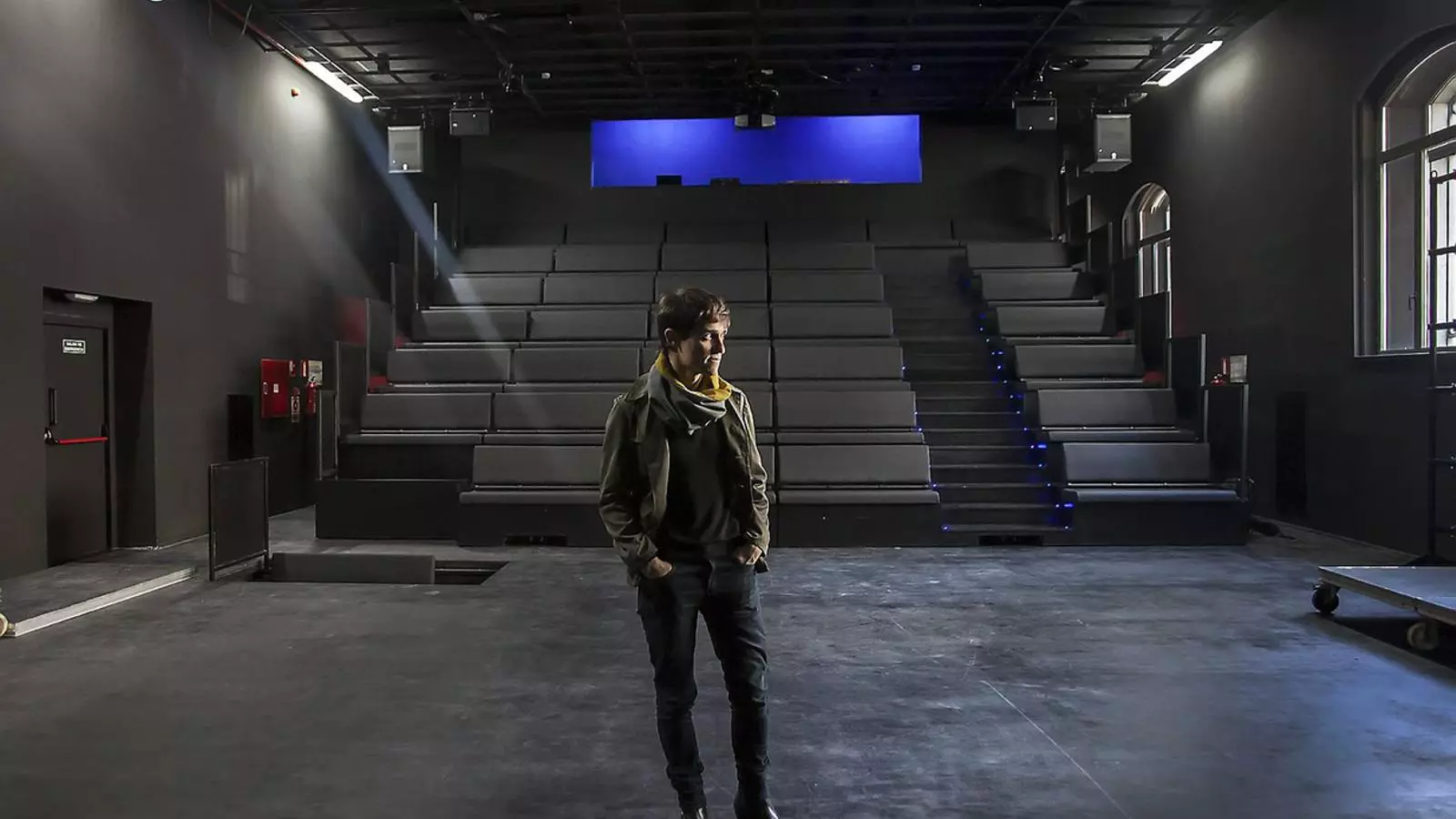 Gastón Core, director artístic d’Hiroshima, a la sala de teatre amb capacitat per a 130 persones.