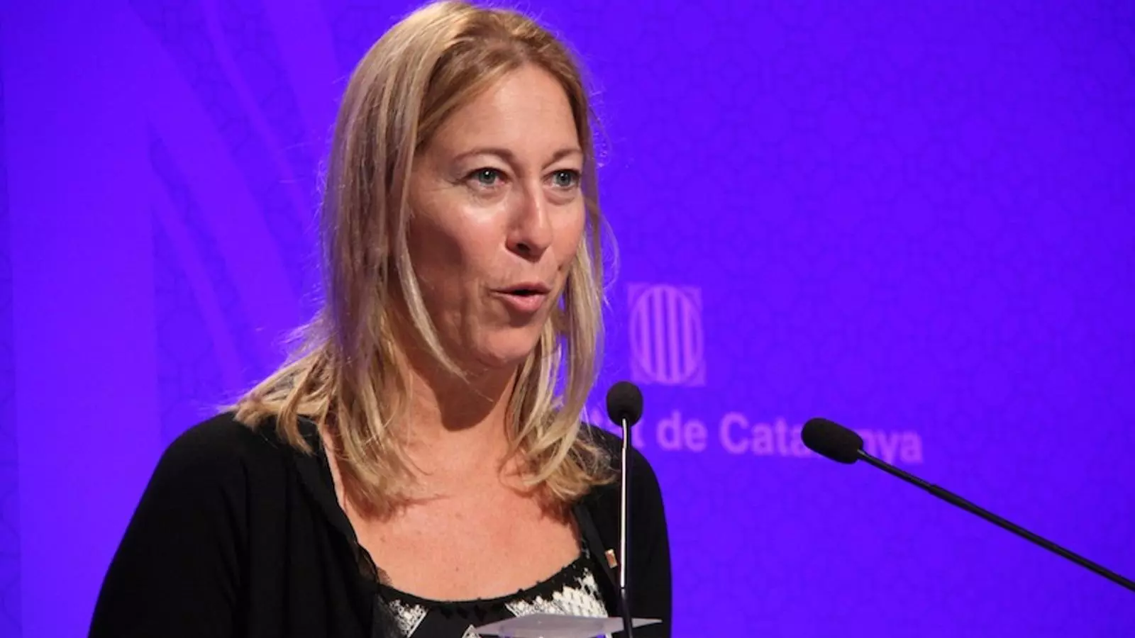 Neus Munté, a l'inici de la roda de premsa després de la reunió del consell executiu / ACN