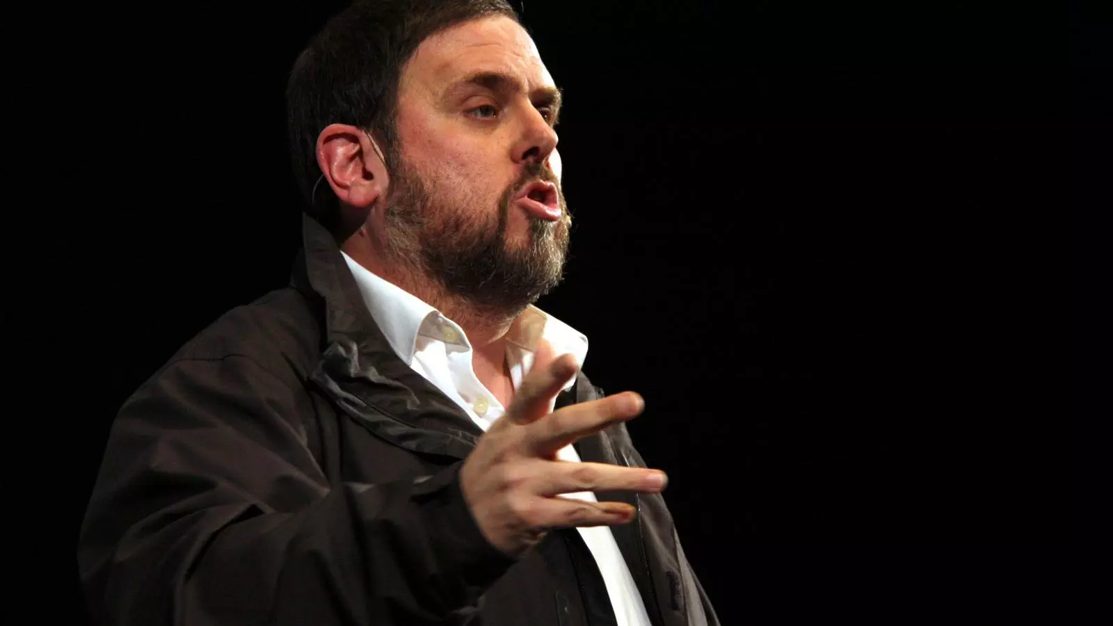 Oriol Junqueras, durant l'acte a Mataró / ACN