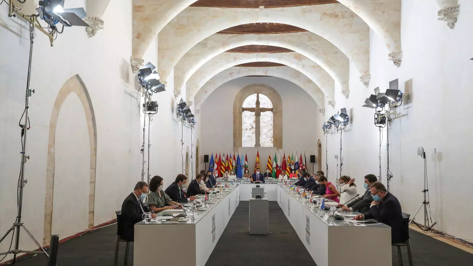 24a reunió de la conferència de presidents autonòmics ahir al convent de San Esteban, a Salamanca.