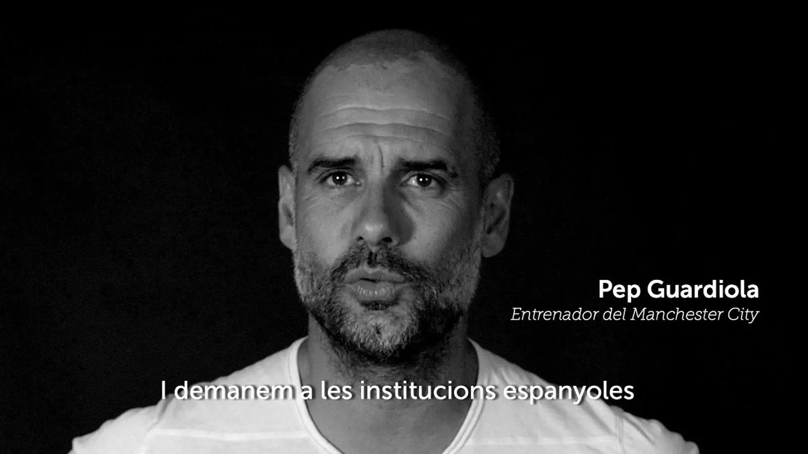 "Demanem justícia i llibertat", nou vídeo d'Òmnium amb Guardiola i Chomsky