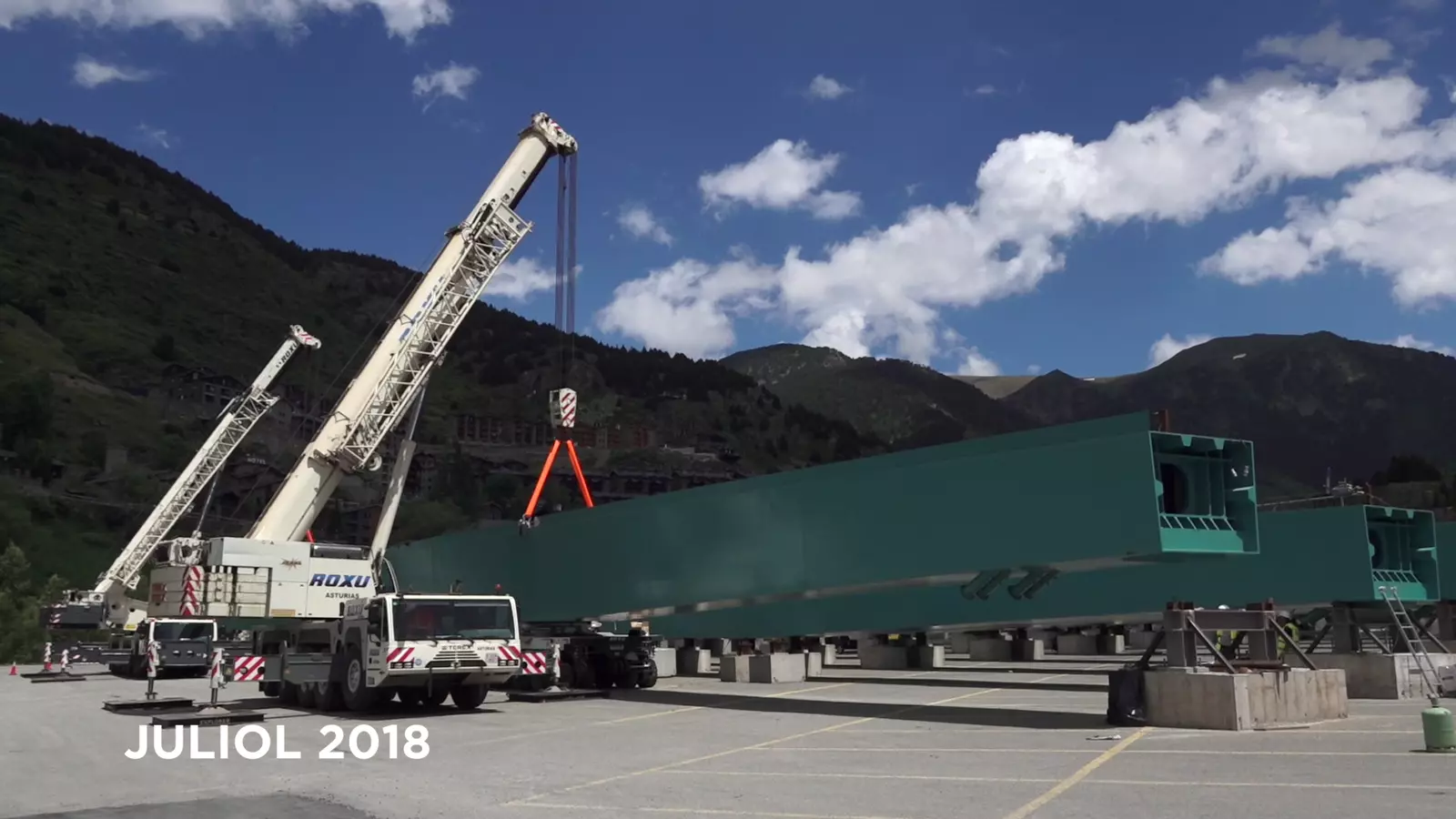 Evolució de les obres de la plataforma de Soldeu. / Grandvalira
