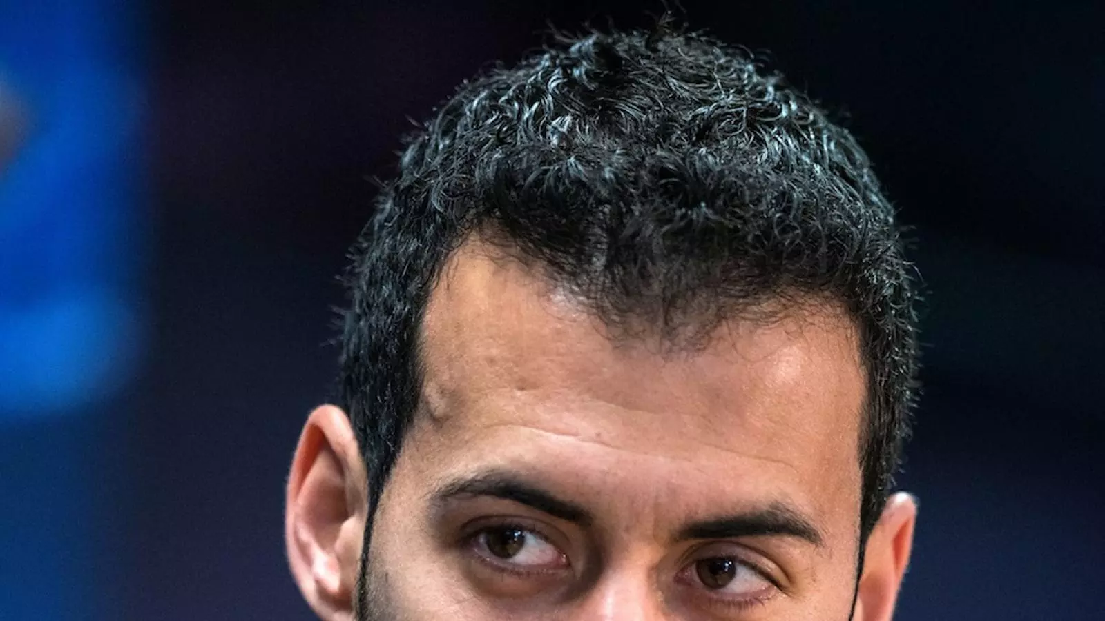 Sergio Busquets en la roda de premsa
