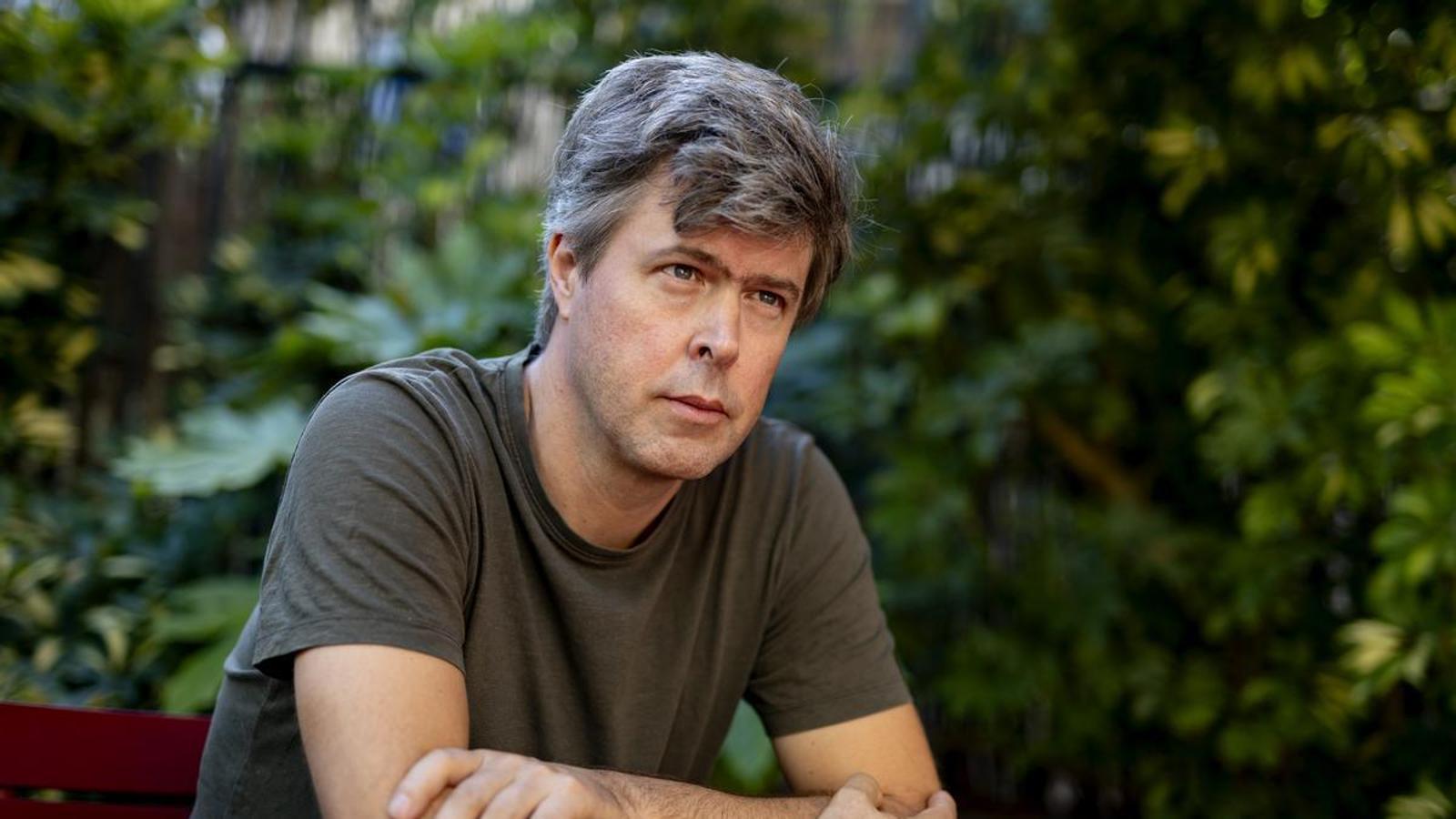 The writer David Szalay photographed in Barcelona