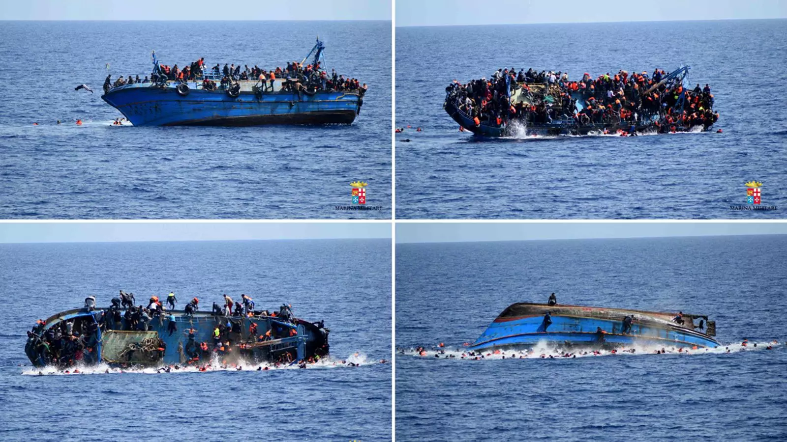 Naufragi d'una embarcació sobrecarregada amb uns 600 immigrants davant la costa de Líbia.