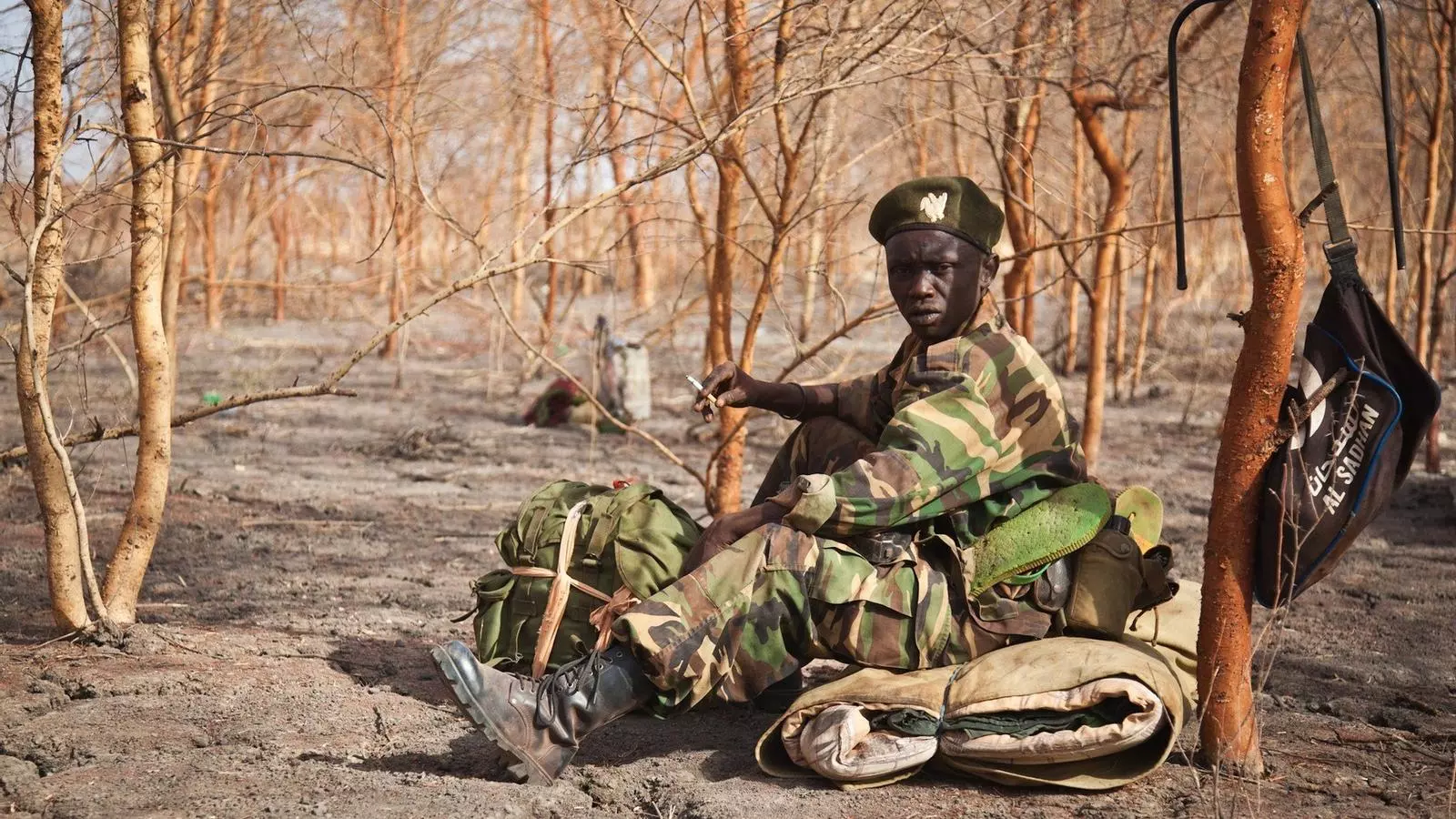 Un soldat de l'Exèrcit d'Alliberament del Sudan del Sud en una imatge presa durant el transcurs de la guerra civil. A.O. / AFP