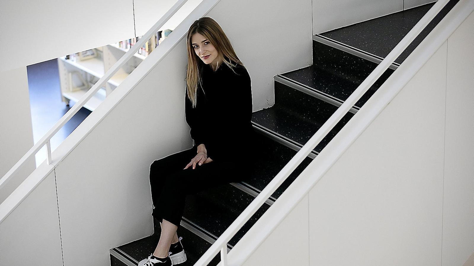 The Majorcan writer Laura Gost yesterday in Barcelona.