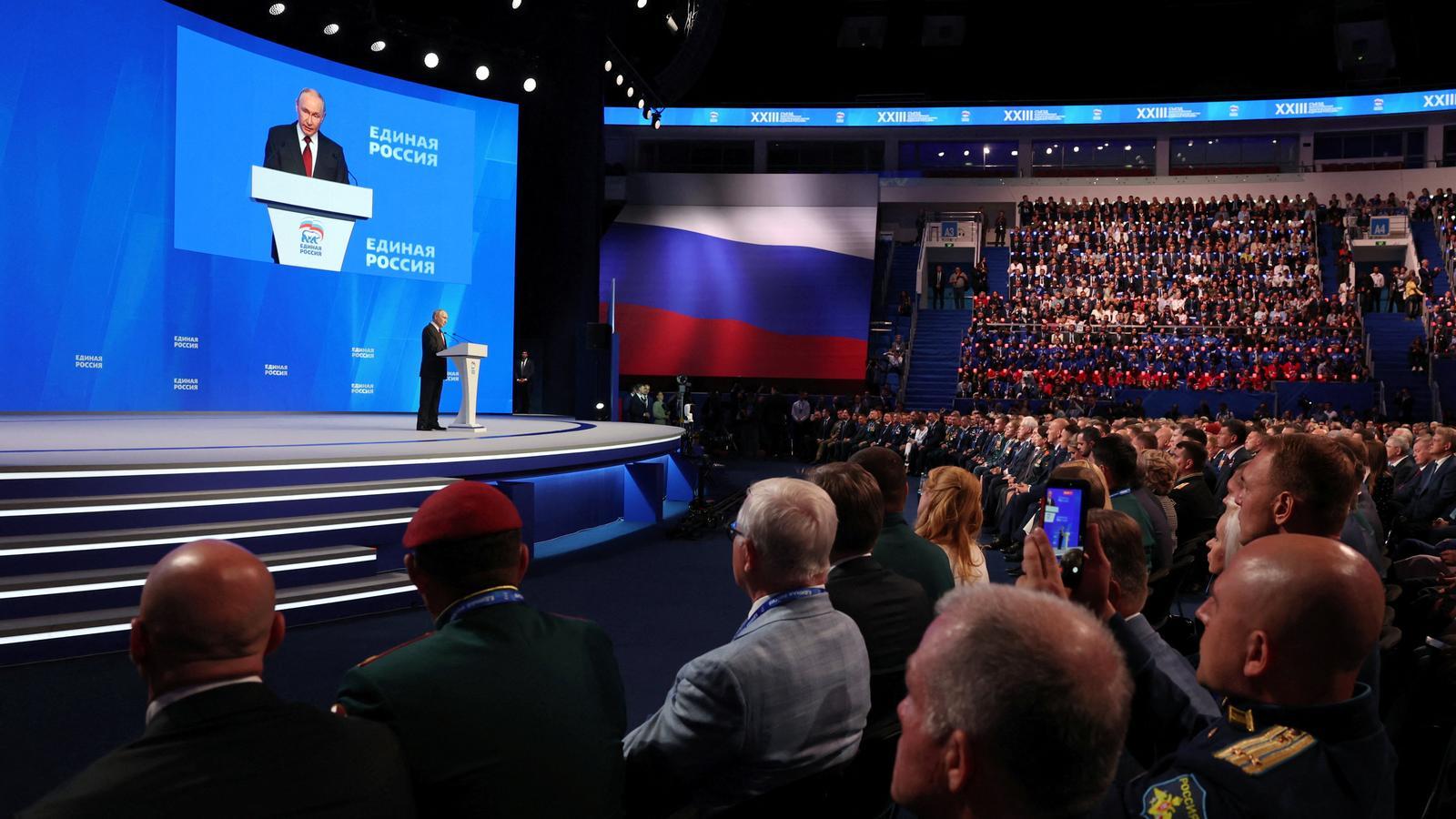 Vladimir Putin, this Saturday during the speech he gave at the congress of his party, United Russia.
