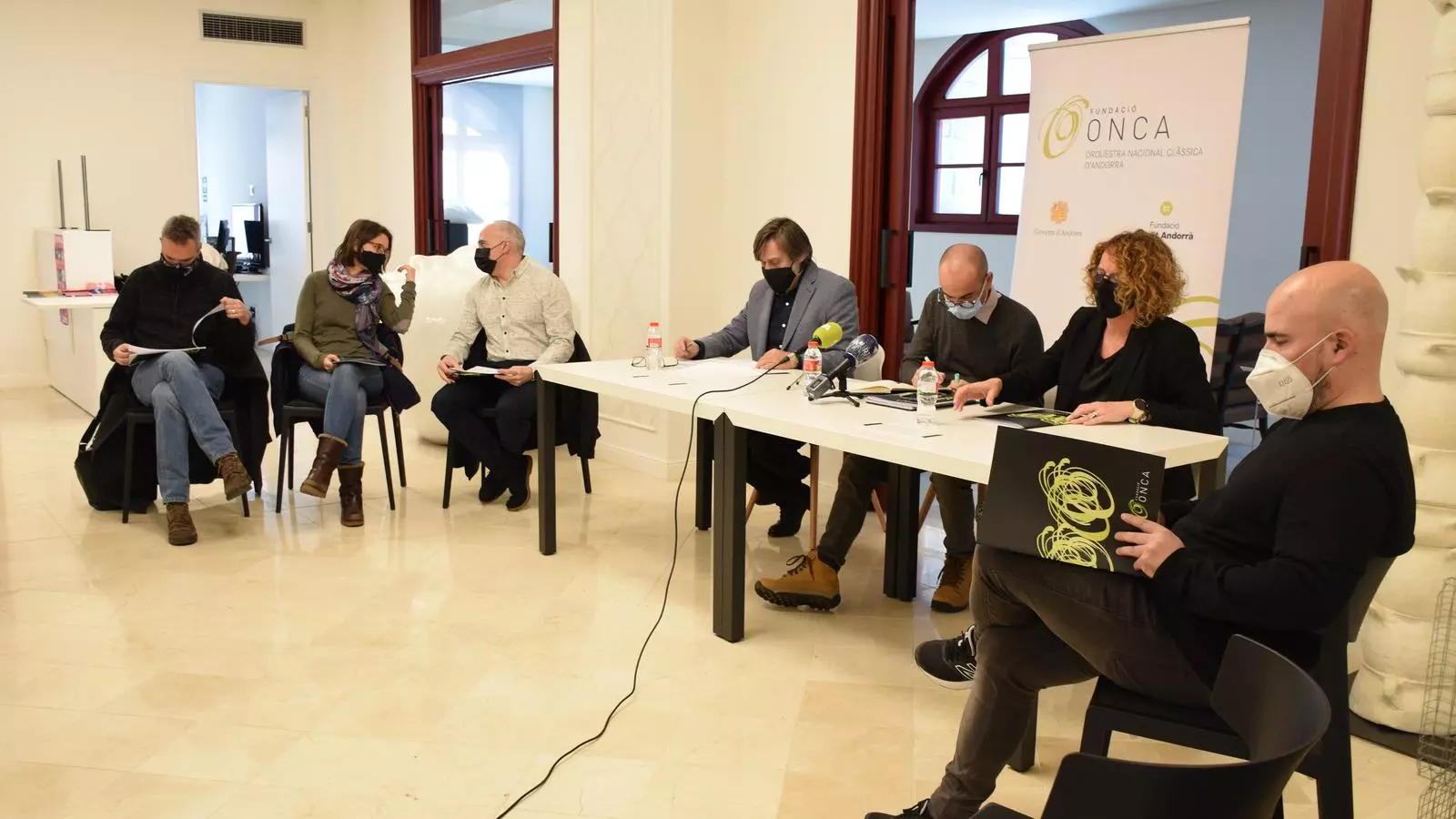 Un moment de la roda de premsa de presentació de la temporada 2022 de la Fundació ONCA.