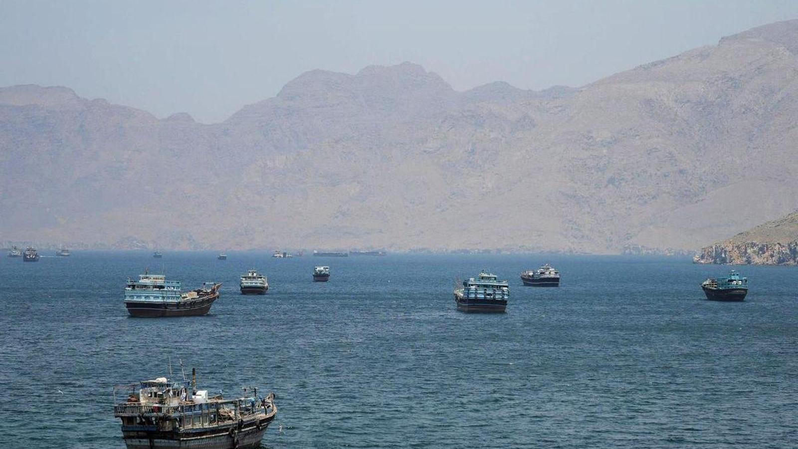 Ships trapped in Hormuz off the coast of Oman.