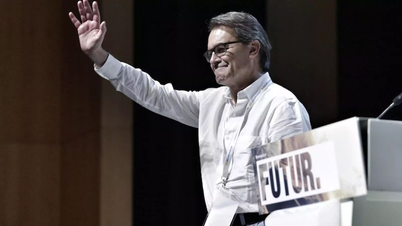 El president de la Generalitat, Artur Mas, abans de començar el seu discurs / PERE VIRGILI