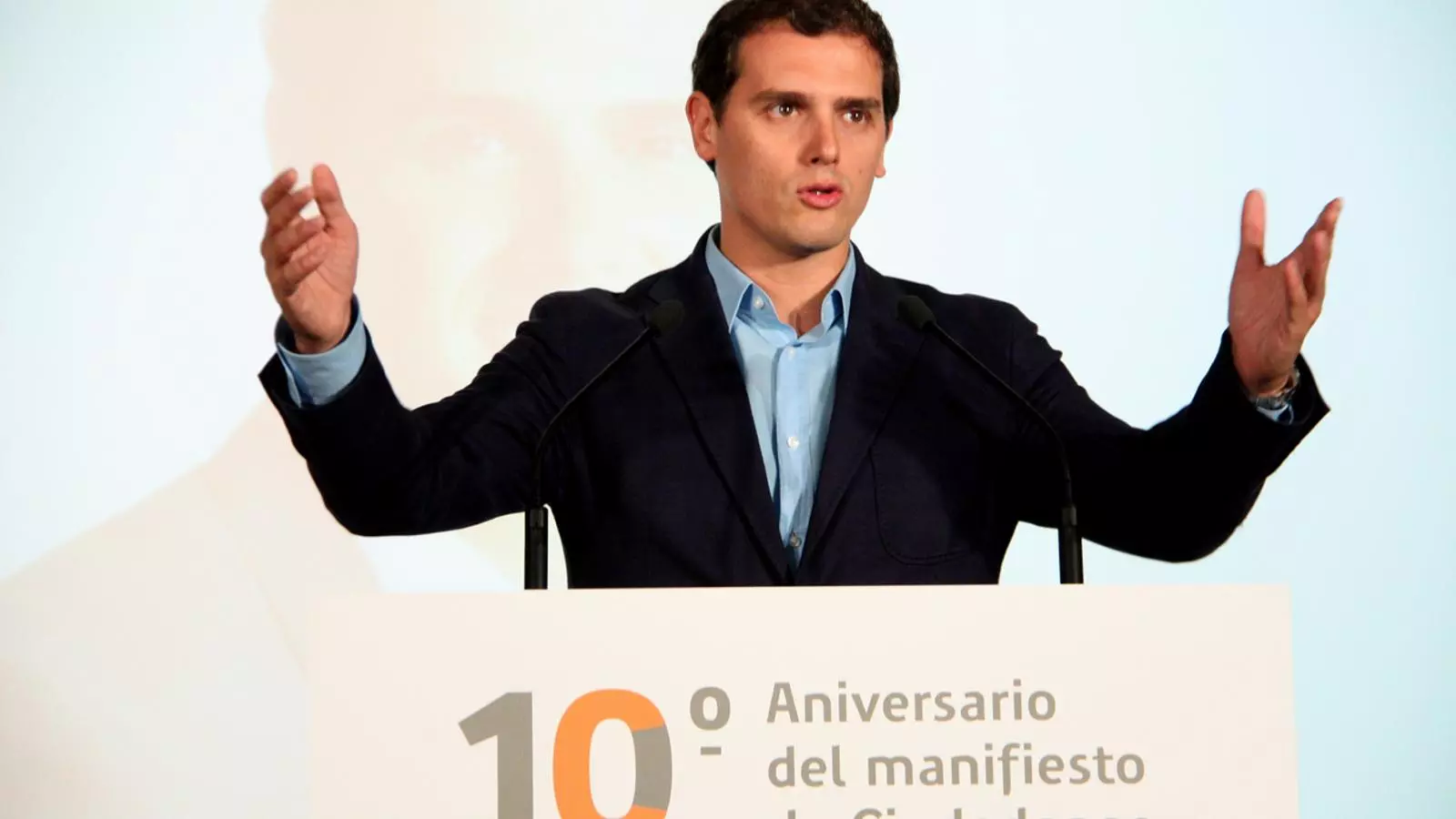 Albert Rivera parla a la commemoració del 10è aniversari del manifest que va donar lloc al naixement de Ciutadans (C's) / ACN
