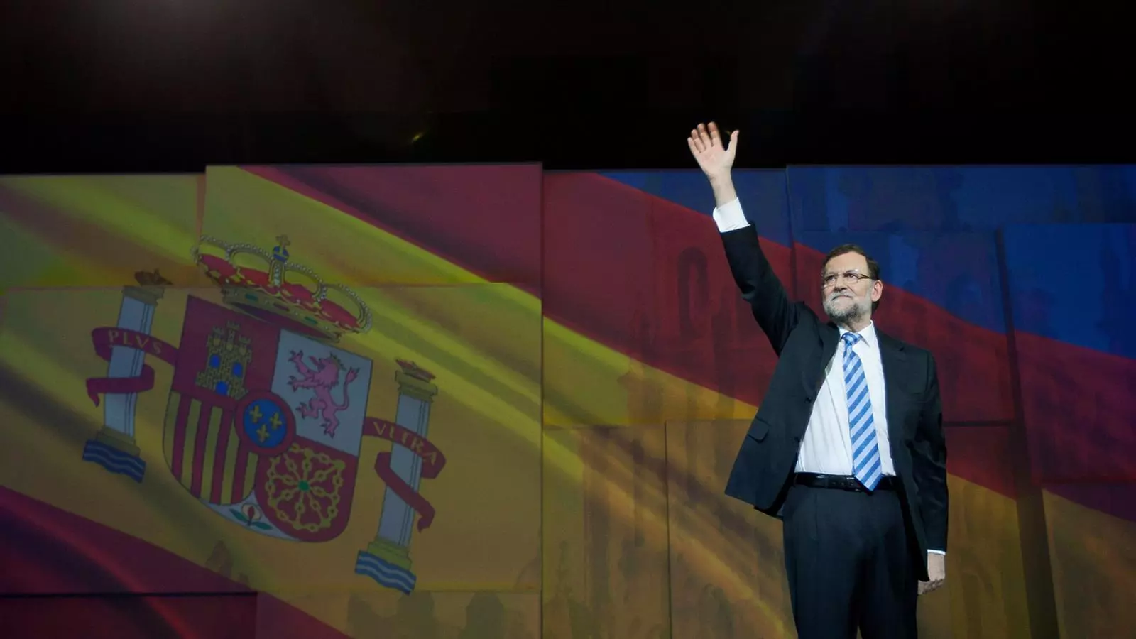 El president del govern espanyol, Mariano Rajoy, aquest diumenge a Madrid. ACN