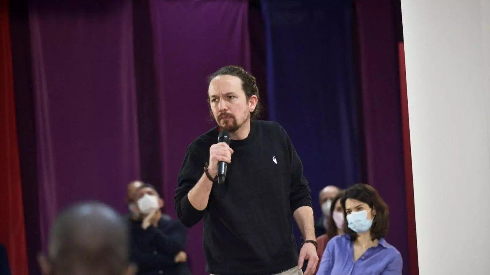 El candidato de Podemos el 4-M, Pablo Iglesias, en el acto de presentación de la candidatura