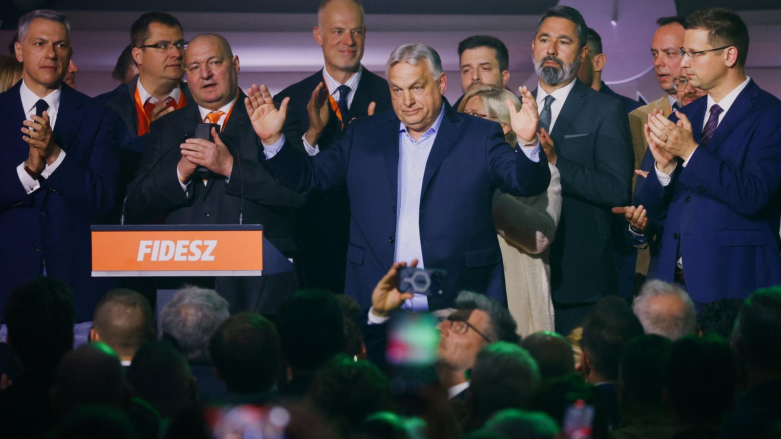 Viktor Orban communicating that he accepts his party's defeat in the elections