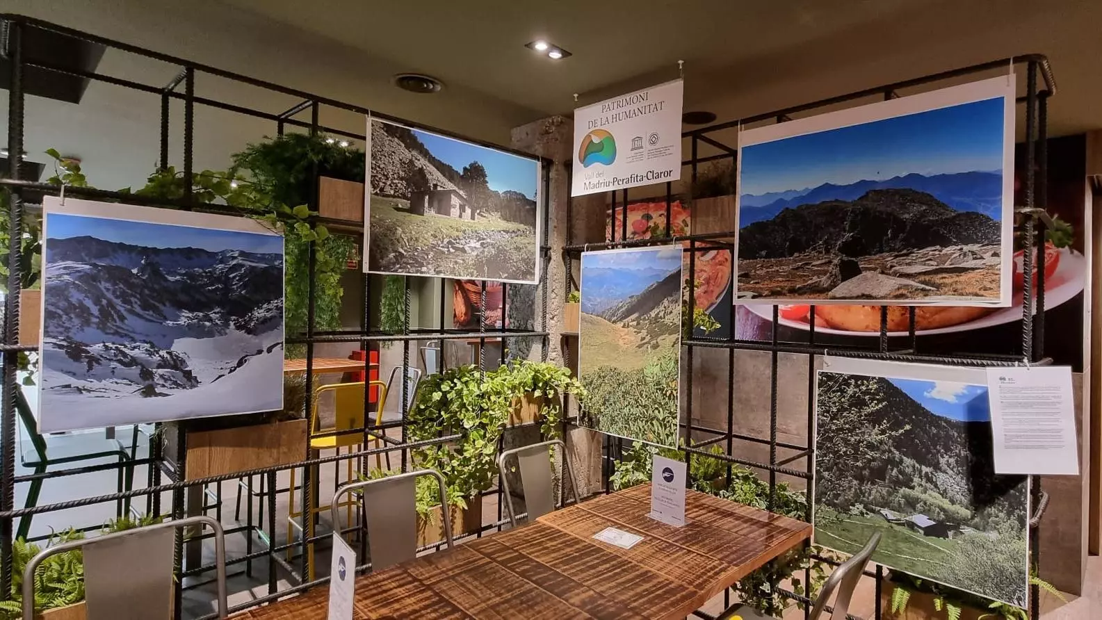 L'exposició instal·lada a 'Bon Appétit' de Carrefour Andorra 2000.