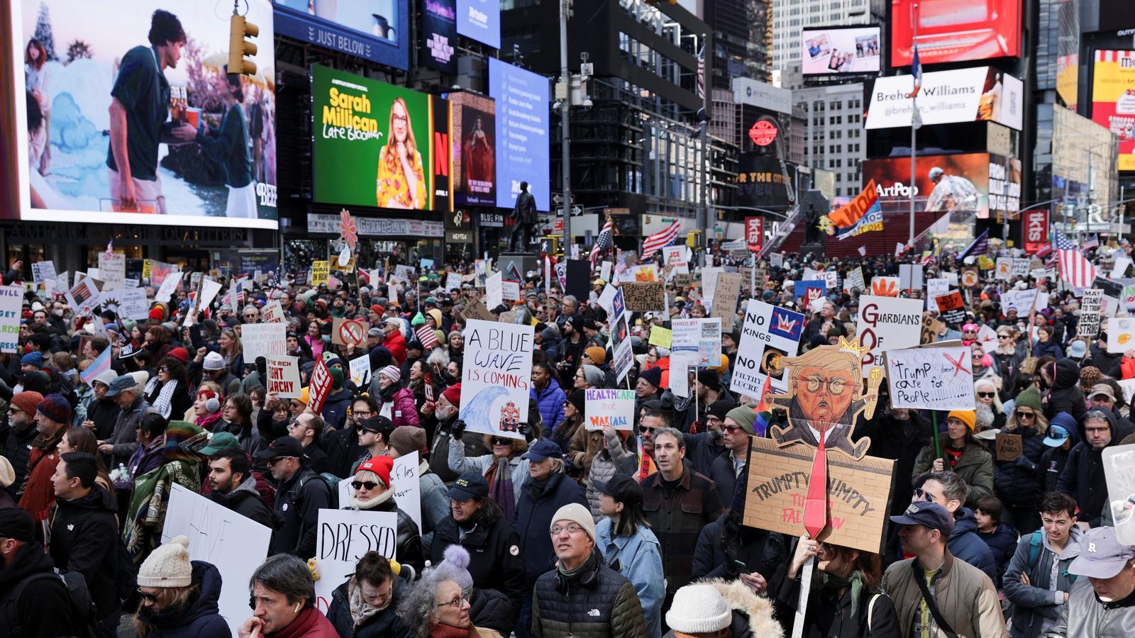 'No Kings' protests in New York.