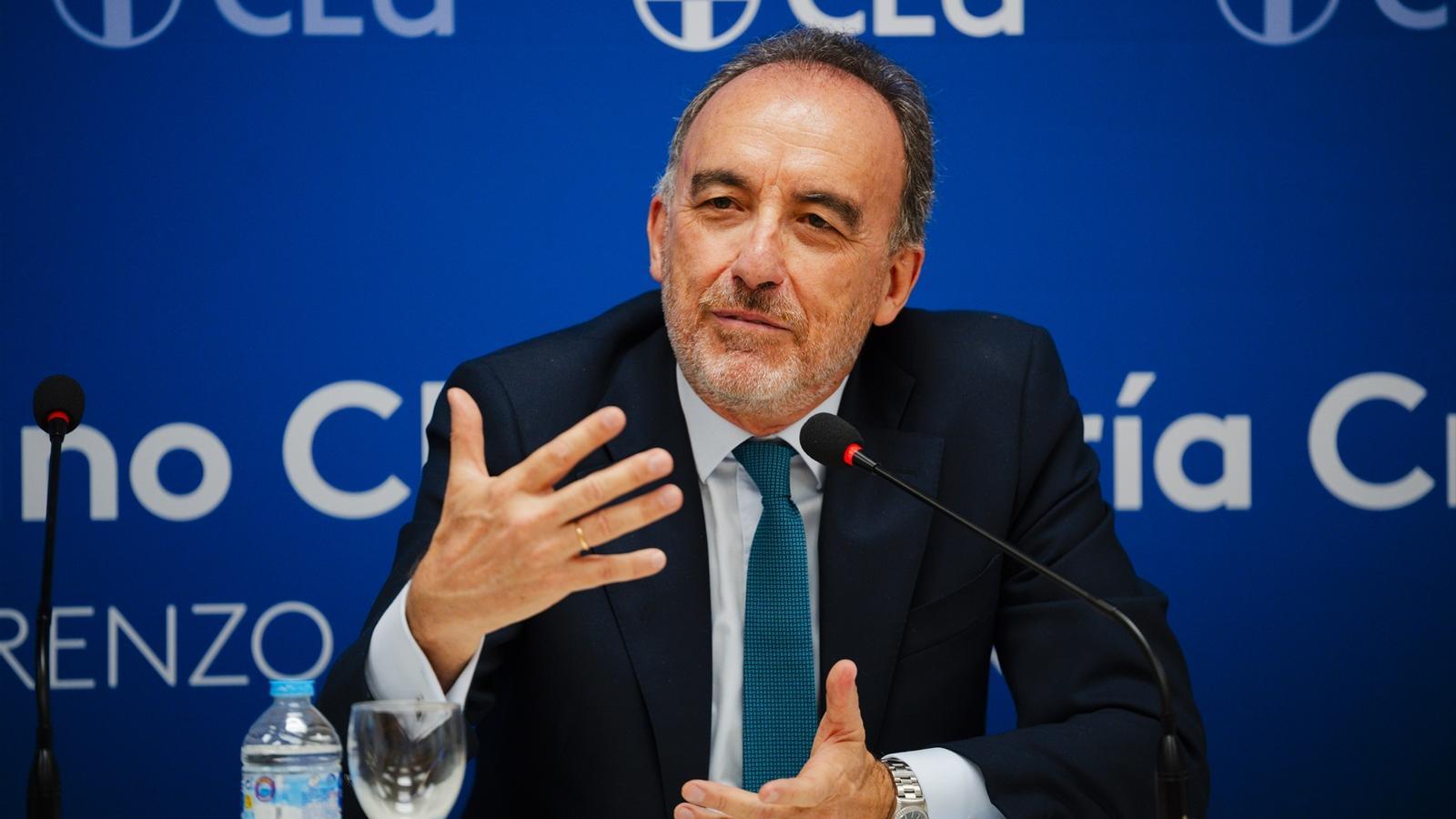 Manuel Marchena, during the talk 'Citizen participation in the administration of justice: popular action and jury' at the Escorial University Center in San Lorenzo de El Escorial