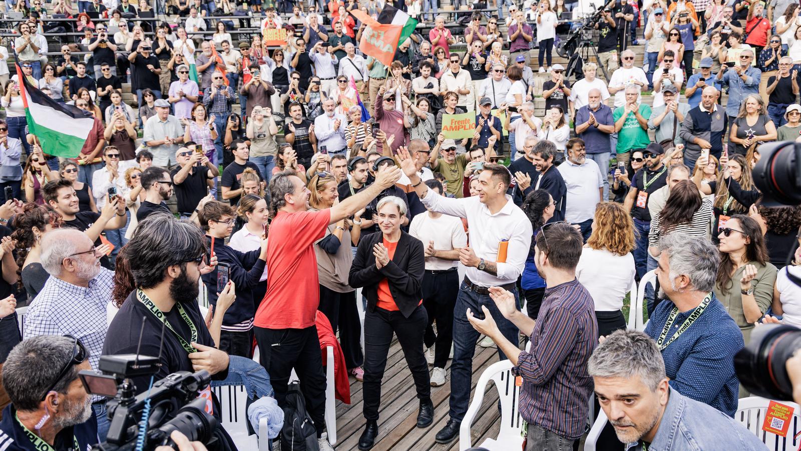 La candidata de Frente Amplio a la presidencia del gobierno español, Ada Colau, este sábado en Madrid.