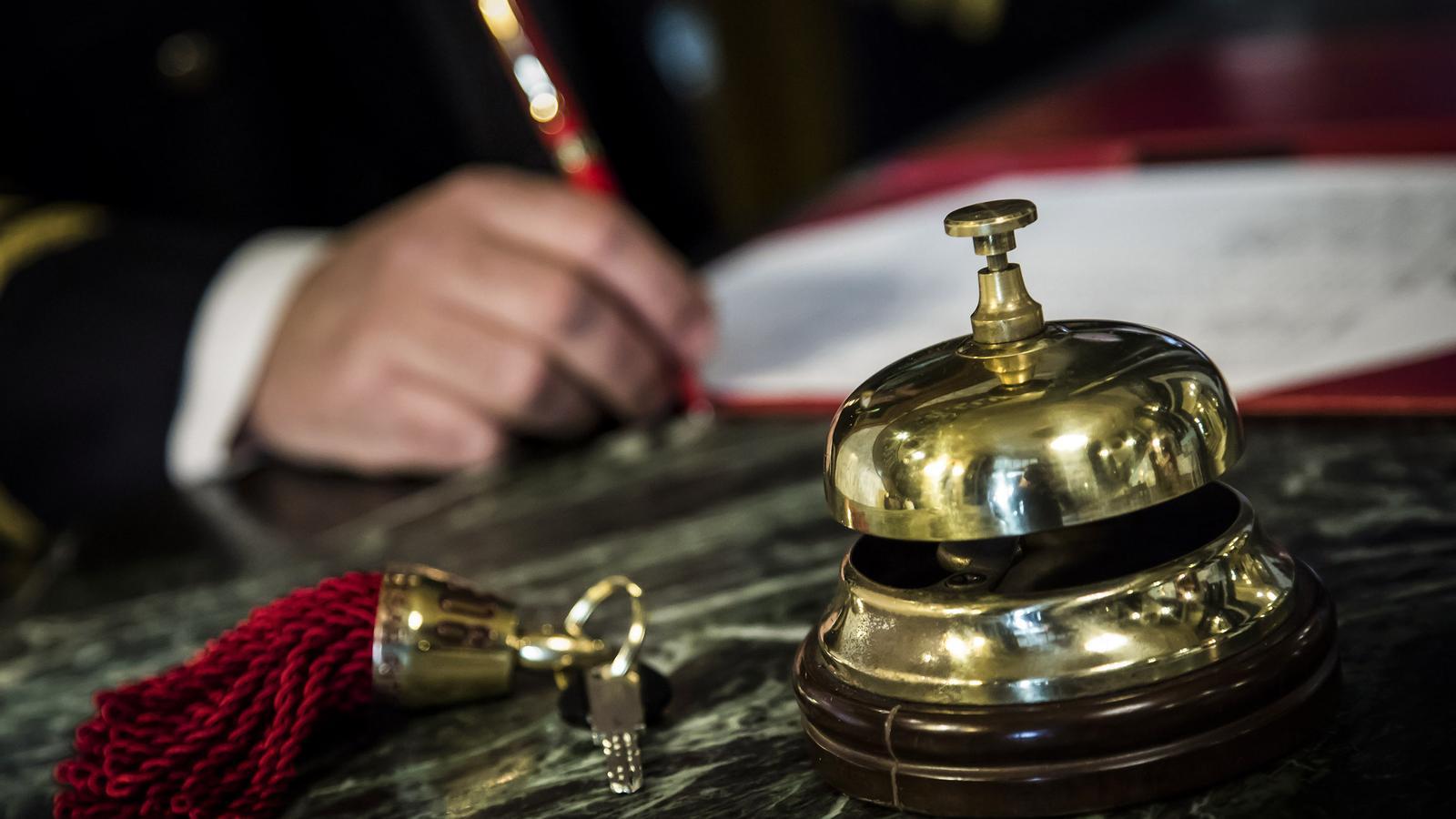Recepción de un hotel de Barcelona.