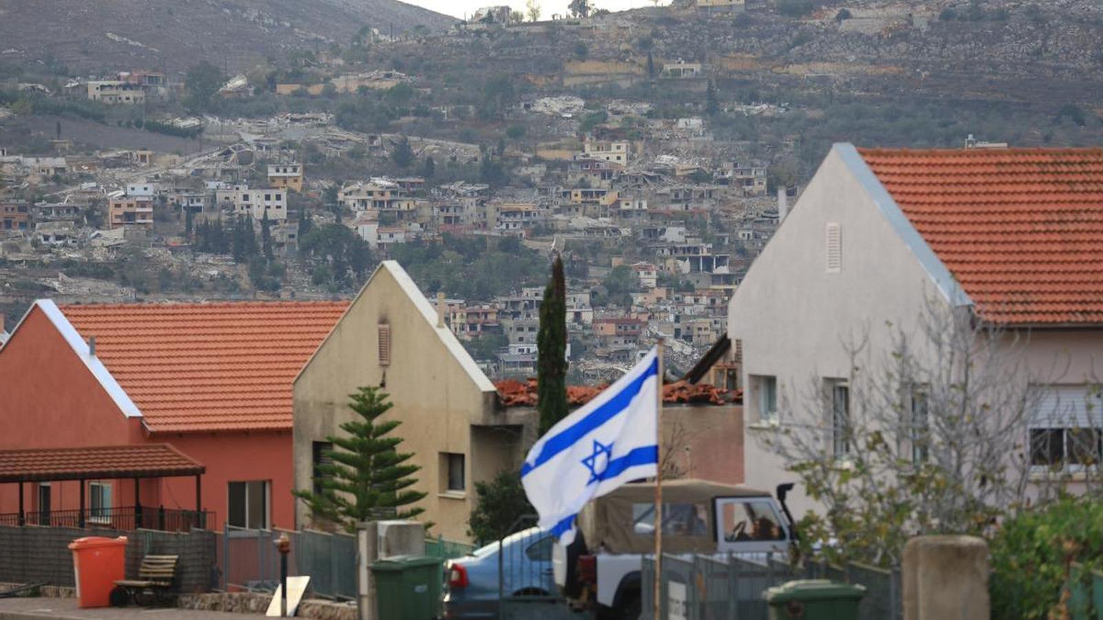 View of the border between Lebanon and Israel from the bordering town of Metula, where thousands of residents are returning home after the Hezbollah attacks