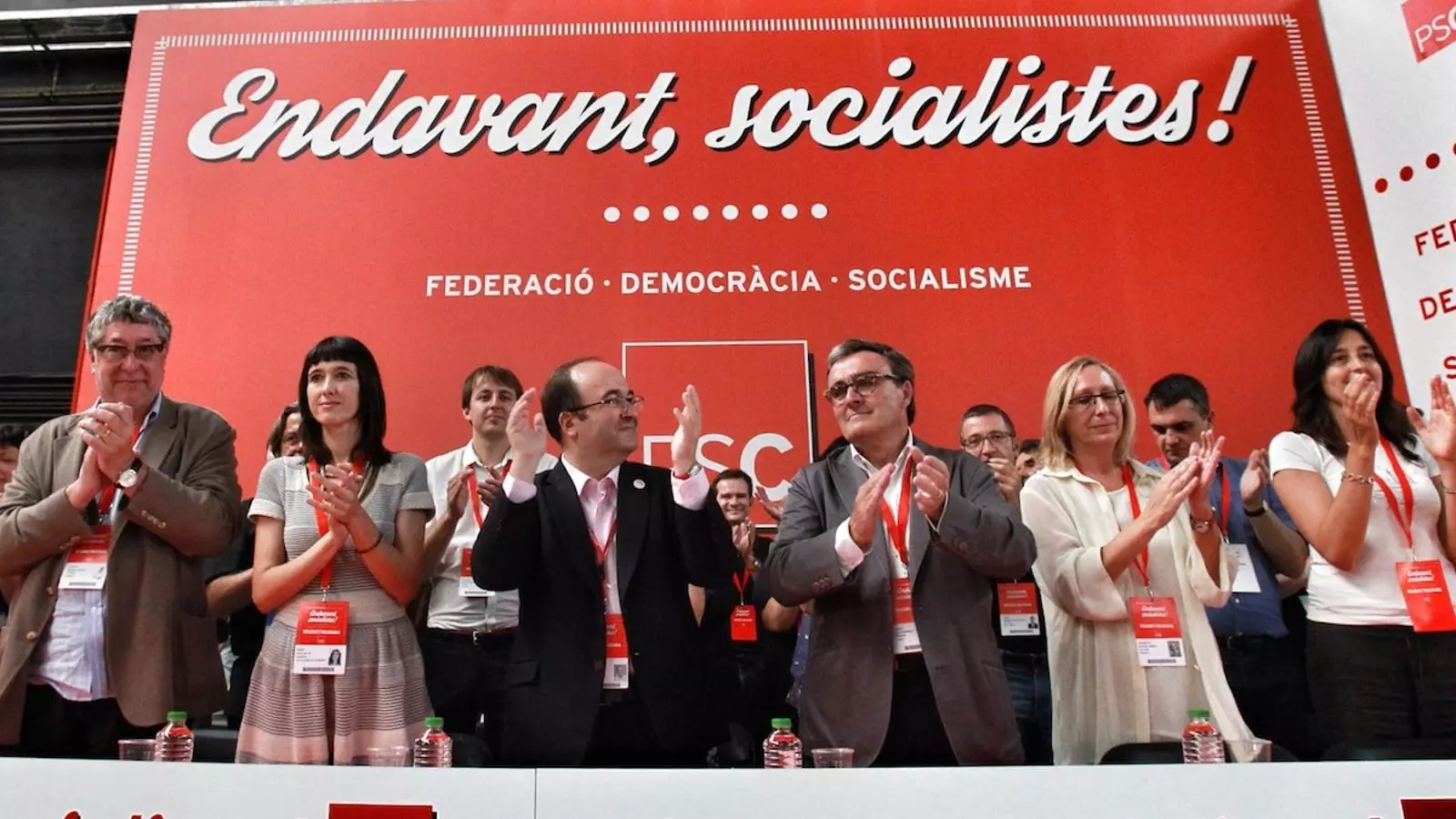 La nova executiva del PSC, amb Miquel Iceta al capdavant / PERE VIRGILI