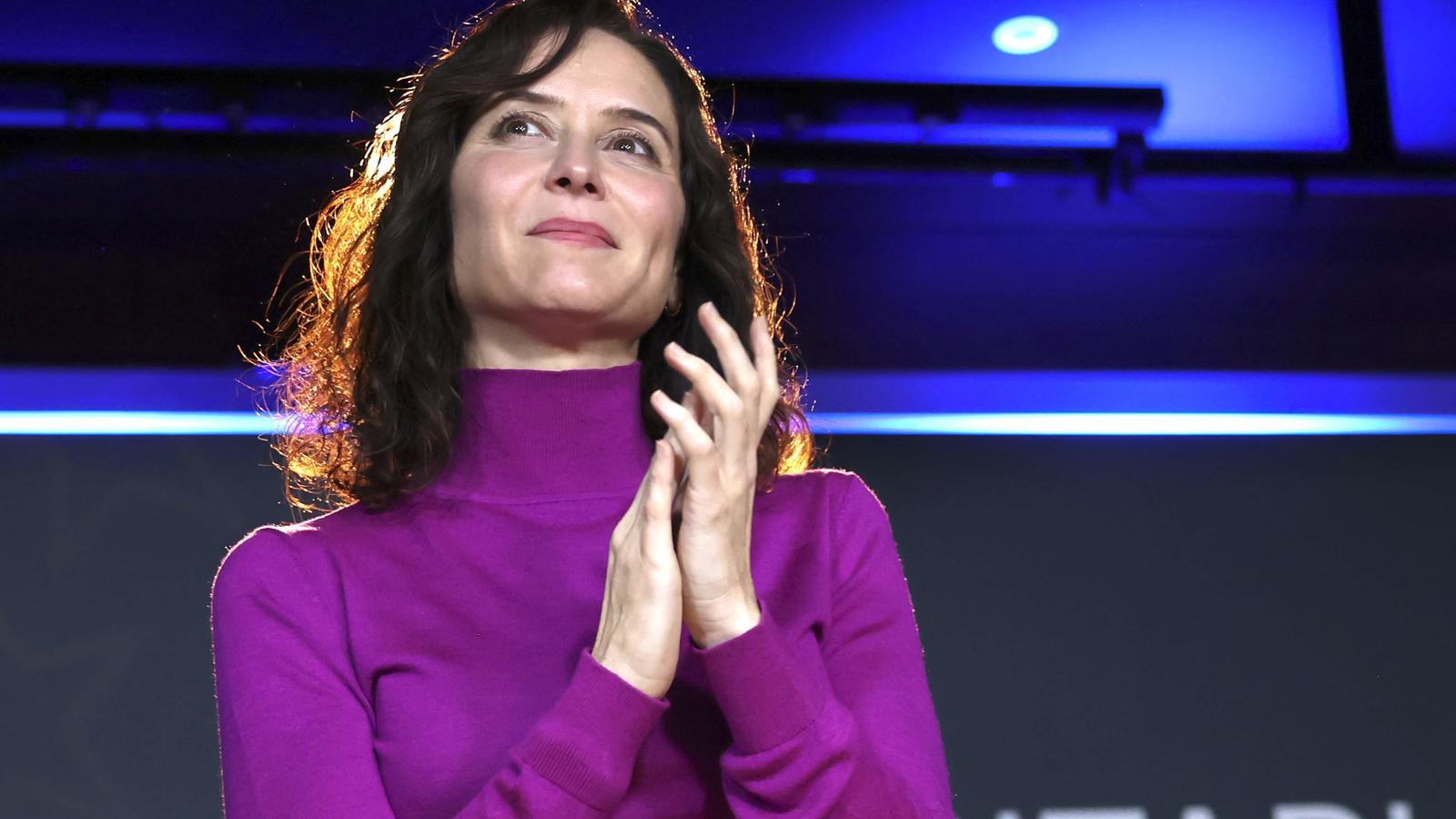 Ayuso durante las jornadas de las nuevas generaciones del PP en Madrid