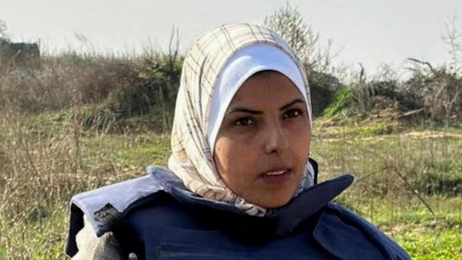 Miriam Abu Dagga, journalist killed by Israel in the booby-trapped attack on Nasser Hospital in Gaza.