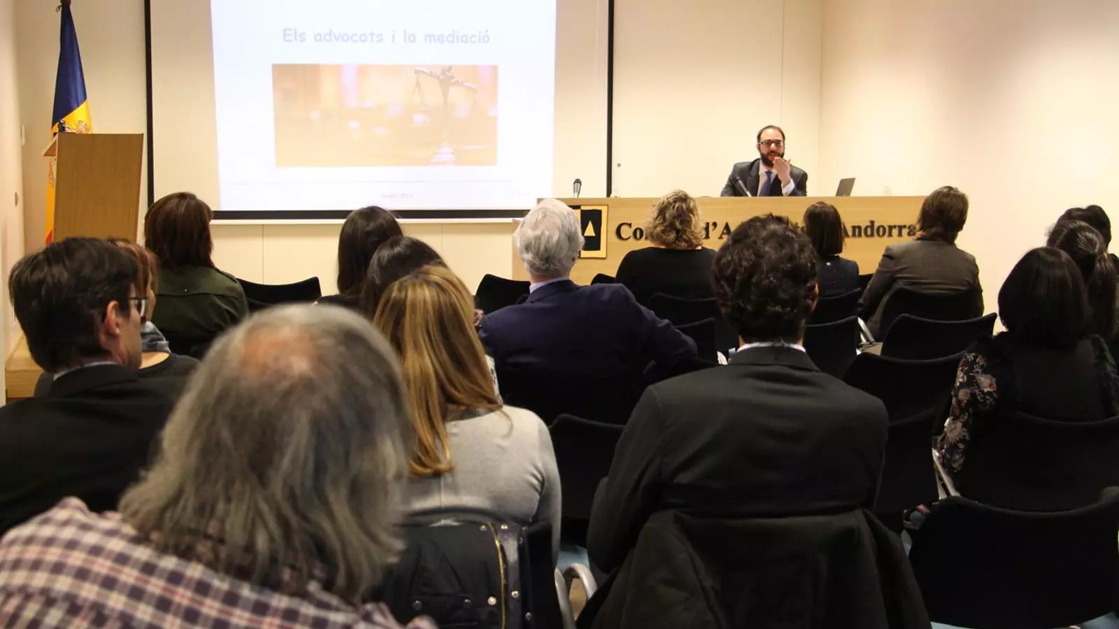 Conferència 'La mediació i la relació entre advocats i mediadors'./M.B. (ANA)