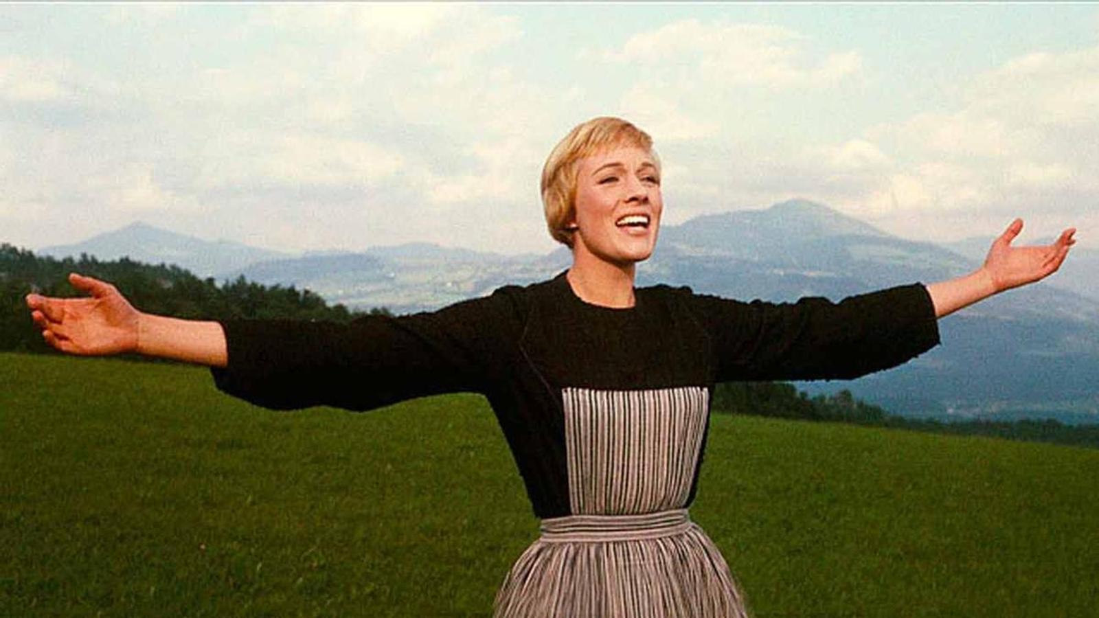 Julie Andrews playing Maria in The Sound of Music