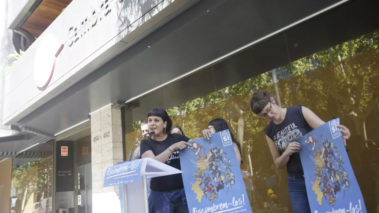 Anna Gabriel, en la presentació de la campanya unitària de l'esquerra independentista pel referèndum