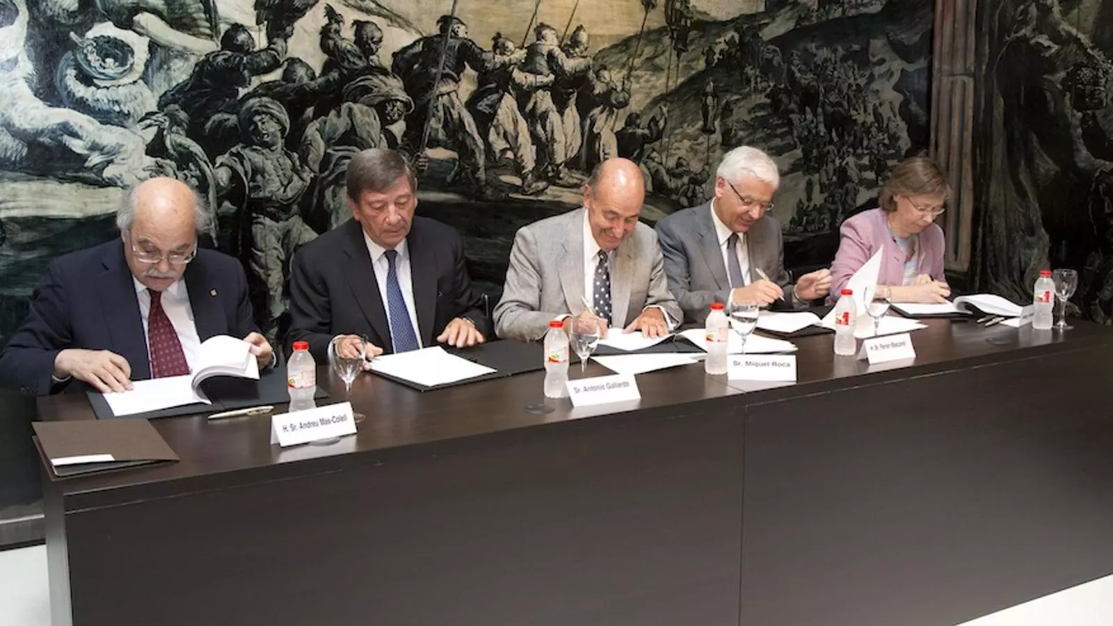 Imatge de la signatura de la donació del fons Col·lecció Antonio Gallardo Ballart /MNAC