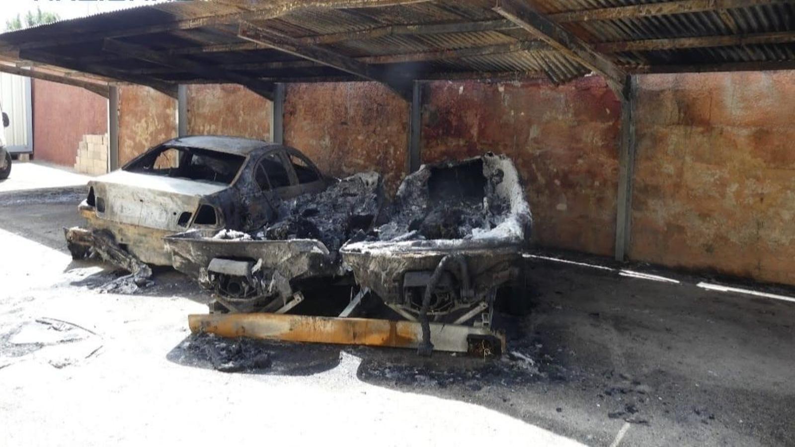 Los daños del incendio.