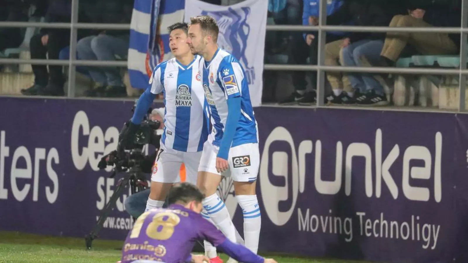 Wu Lei s'ha estrenat com a golejador aquest curs firmant l'empat contra el Palencia Cristo Atlético