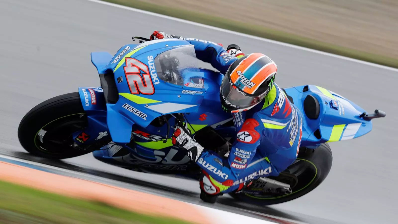 Álex Rins, durant els entrenaments del GP de la República Txeca de MotoGP