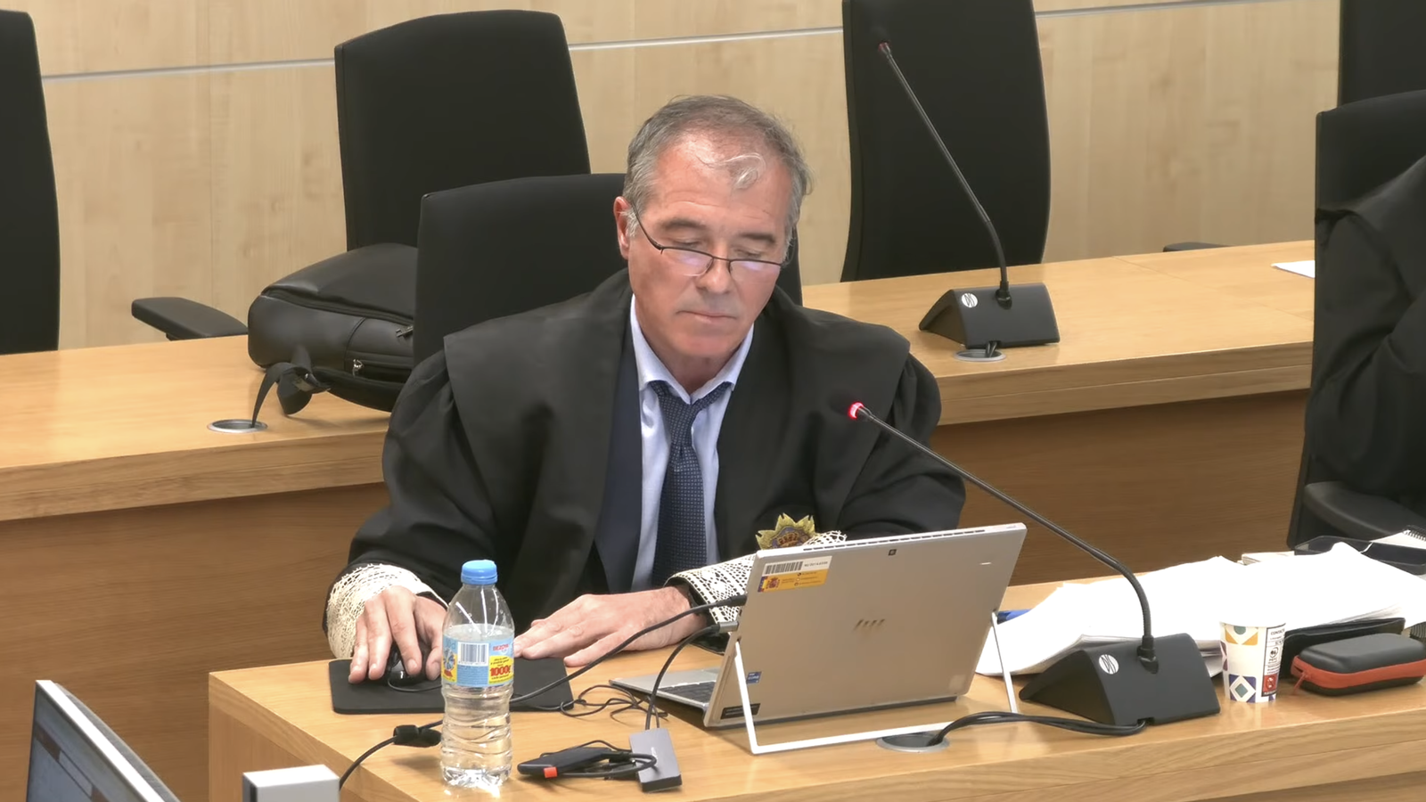 El fiscal Fernando Bermejo, durante la exposición de su informe final