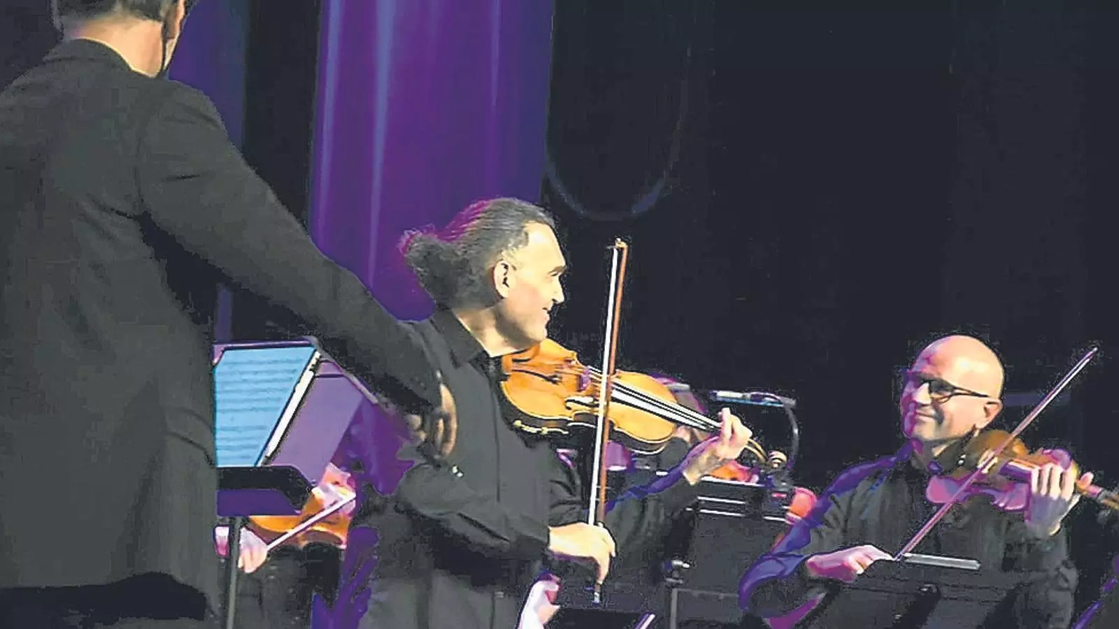 Ramon Andreu, Olivier Charlier i Sebastià Pou interpretant Vivaldi.