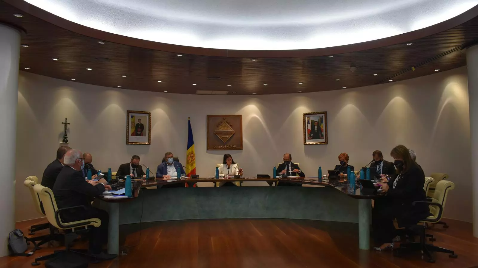 Un moment de la sessió de consell de comú d'Encamp d'aquesta tarda.